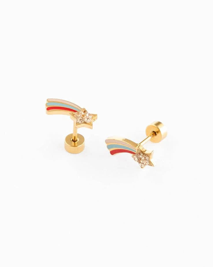 Pip Pop Flat Back Earrings - Shooting Star