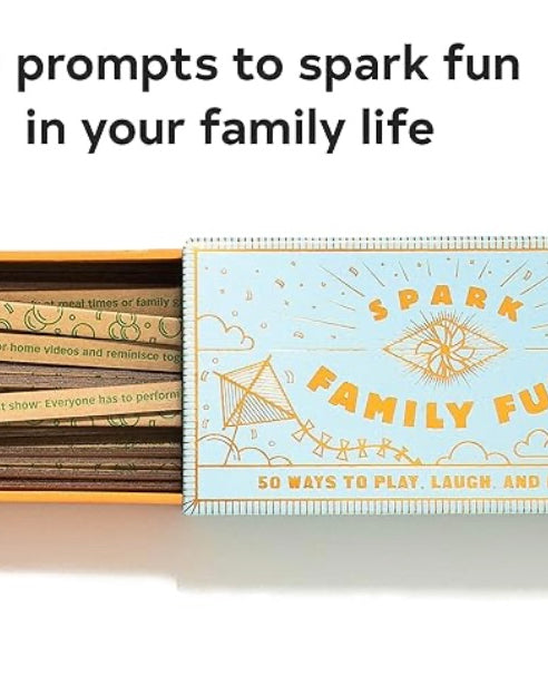 Product packaging with text with fun in your family life.