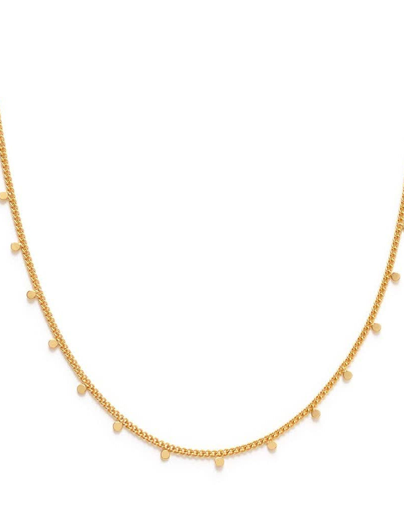 Gold chain with tiny gold dots spaced evenly
