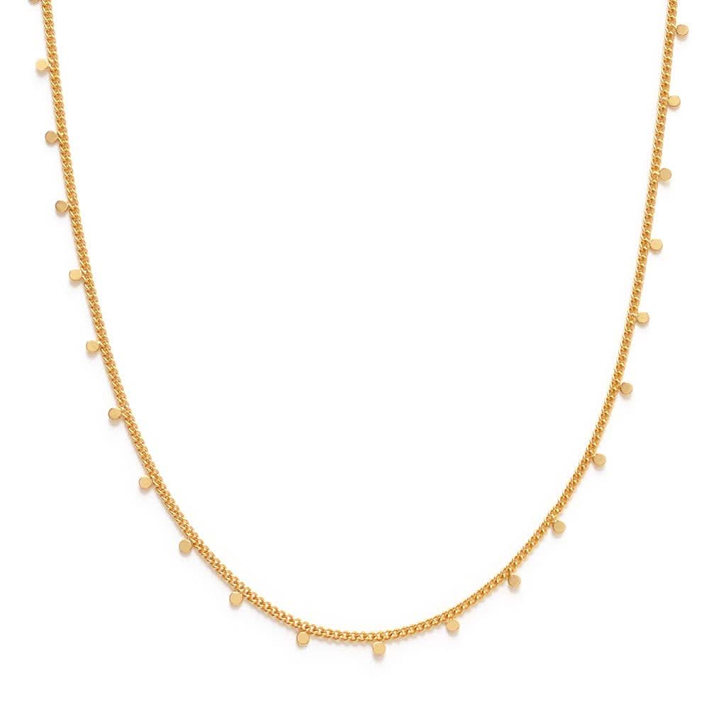 Gold chain with tiny gold dots spaced evenly
