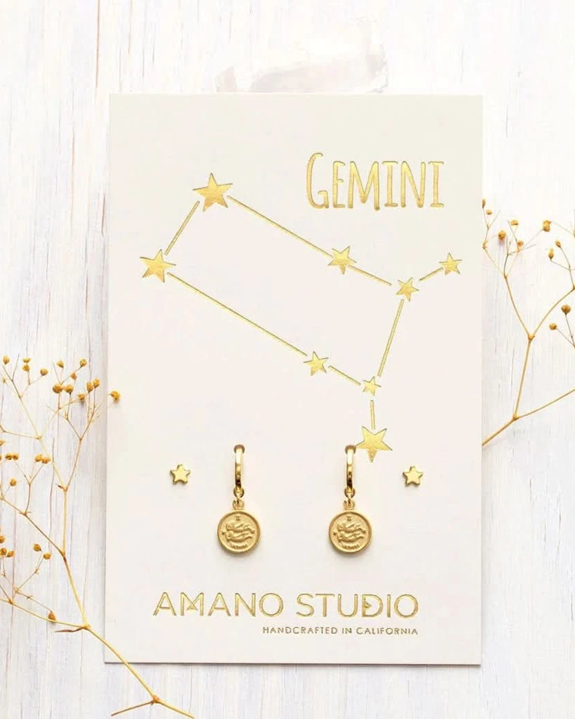 Zodiac Huggie Hoop & Stud Earrings - FORM + CONTENT