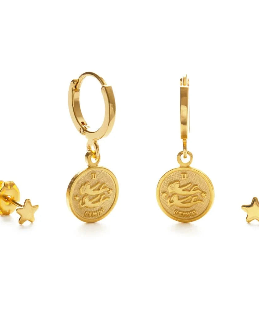 Zodiac Huggie Hoop & Stud Earrings - FORM + CONTENT