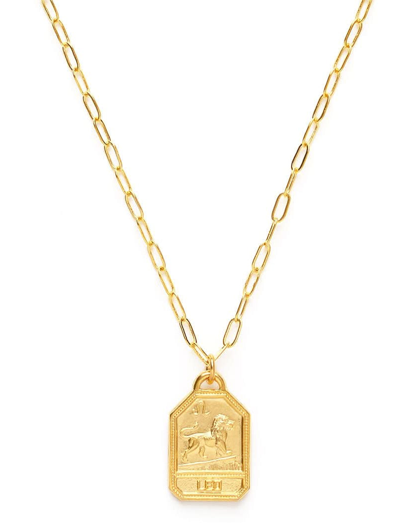 Dog Tag Zodiac Pendant Necklace - FORM + CONTENT