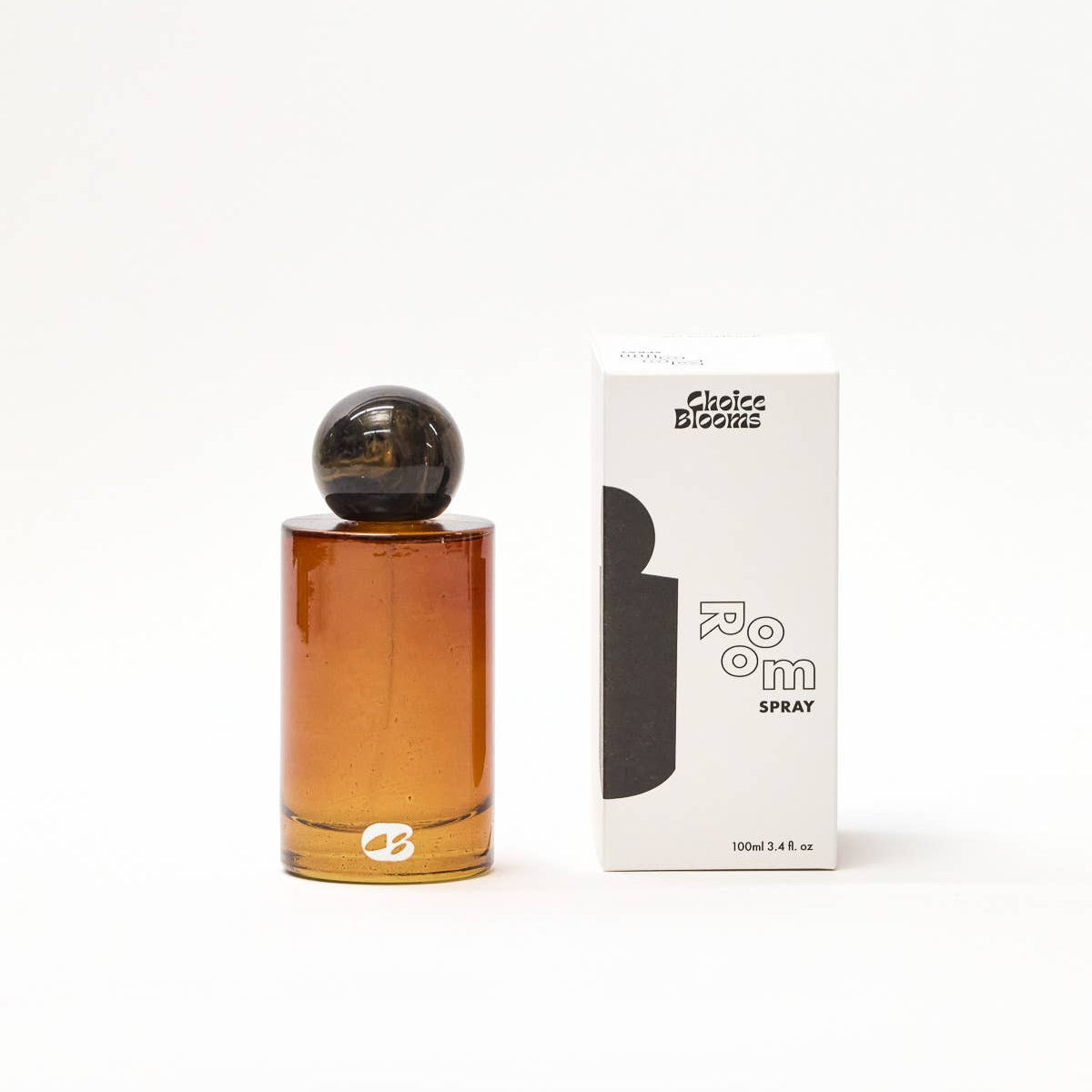 Perfume bottle and packaging on a white background