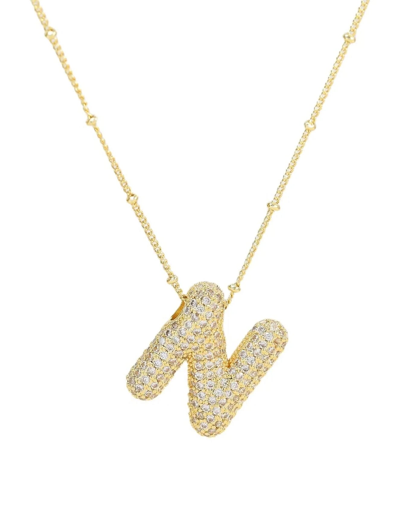 Gold Pendant Necklace with Initial N | Womens Accessories by FORM + CONTENT