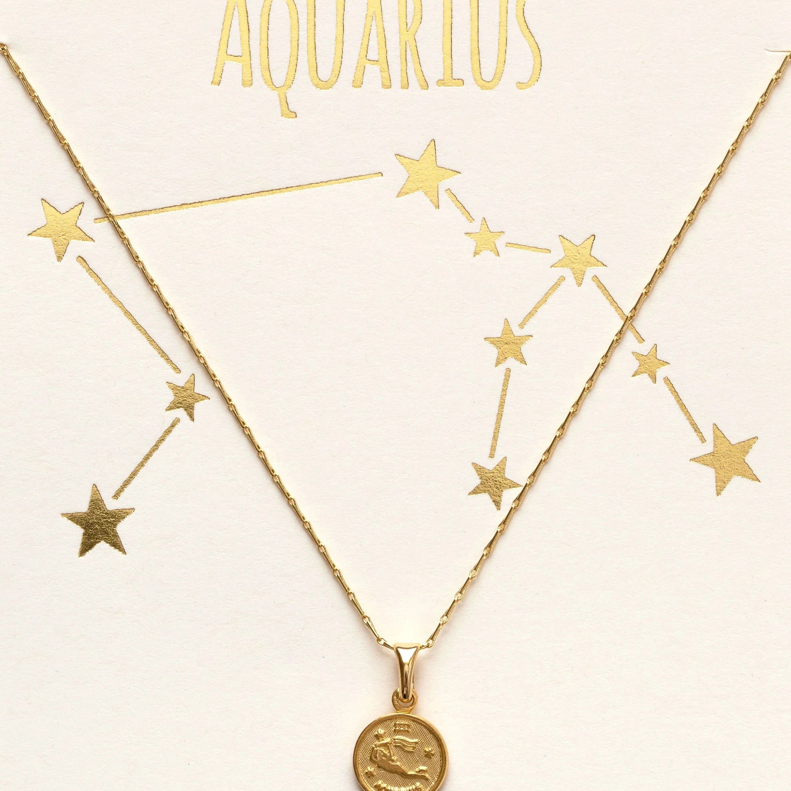 Tiny Zodiac Pendant Necklace - FORM + CONTENT