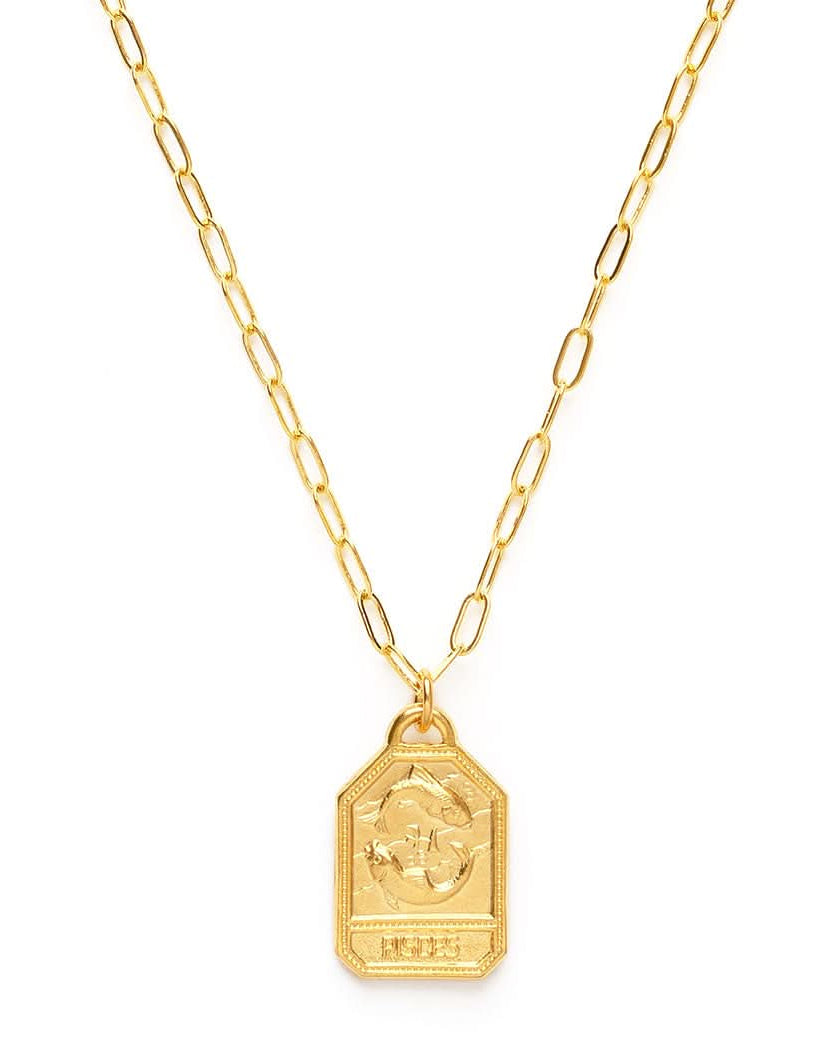 Dog Tag Zodiac Pendant Necklace - FORM + CONTENT