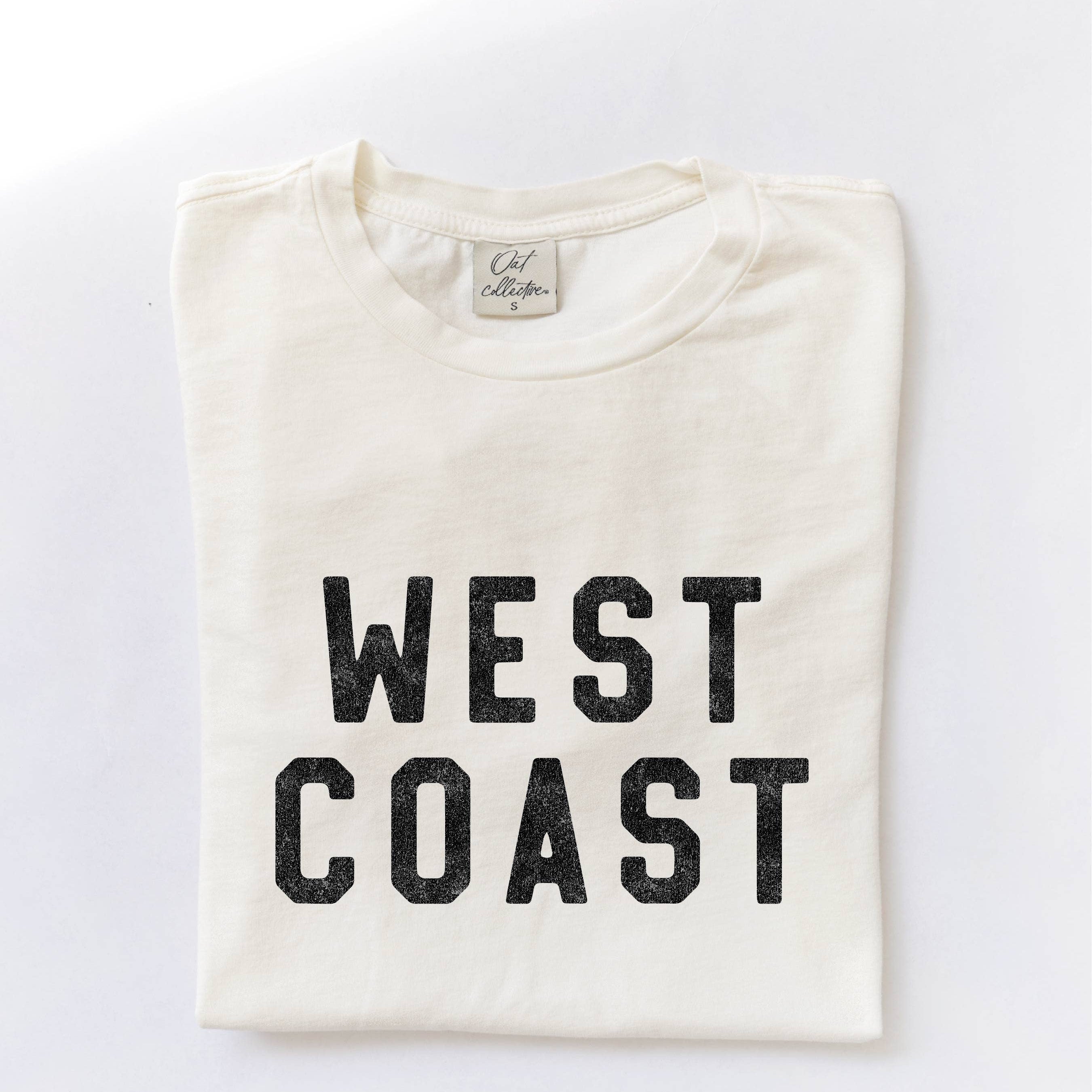 WEST COAST Washed Graphic T-Shirt