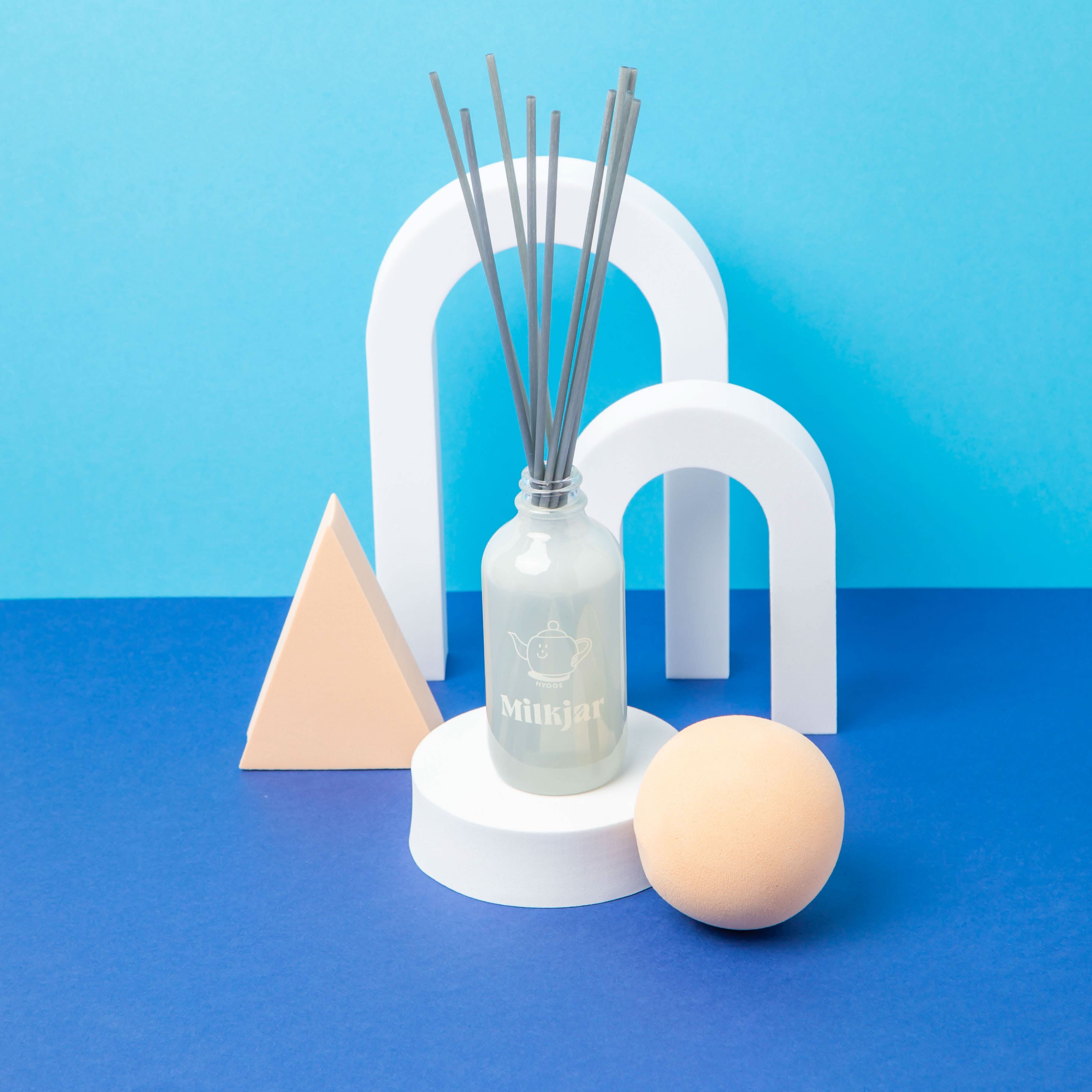 Vanilla tobacco aesthetically pleasing Reed diffuser on abstract background