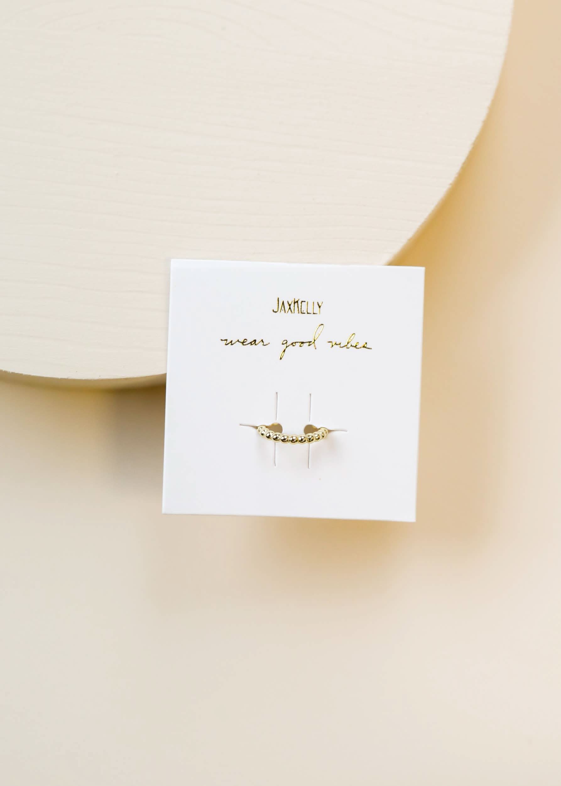 gold ball earing cuff