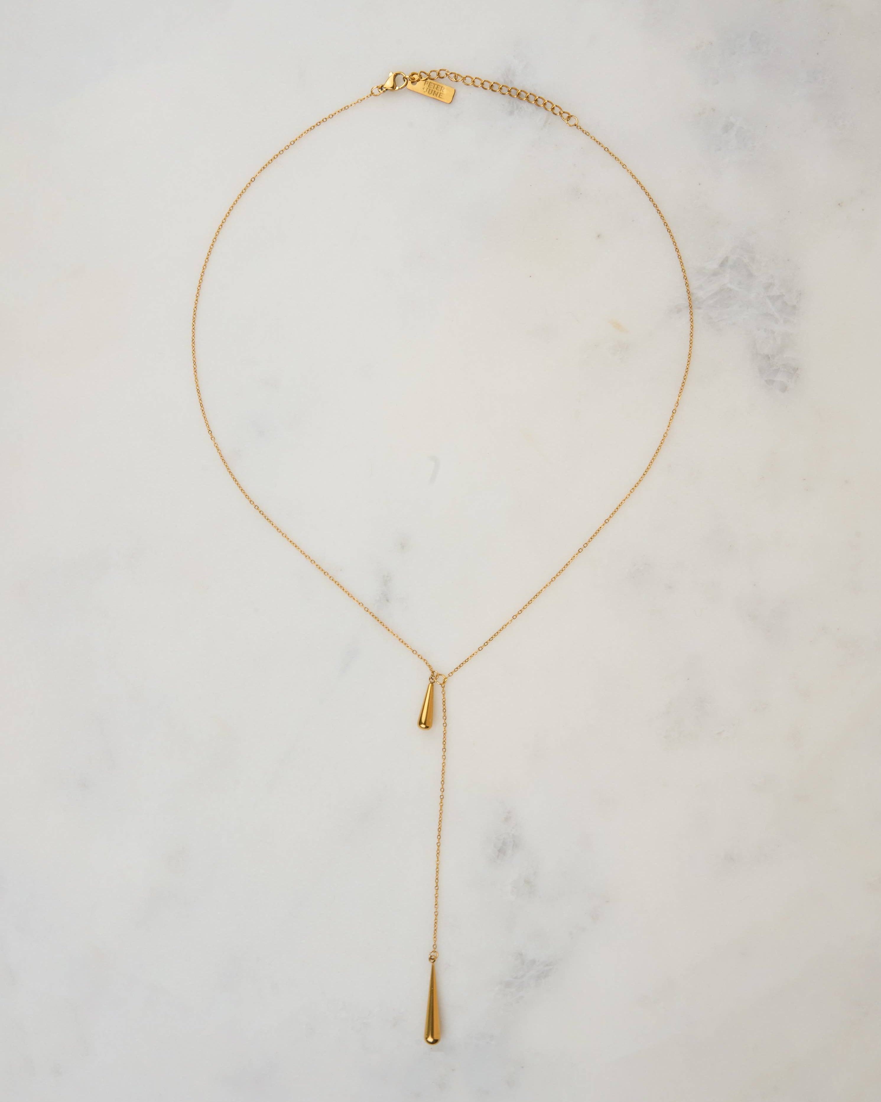 Tear Drop Threader Necklace