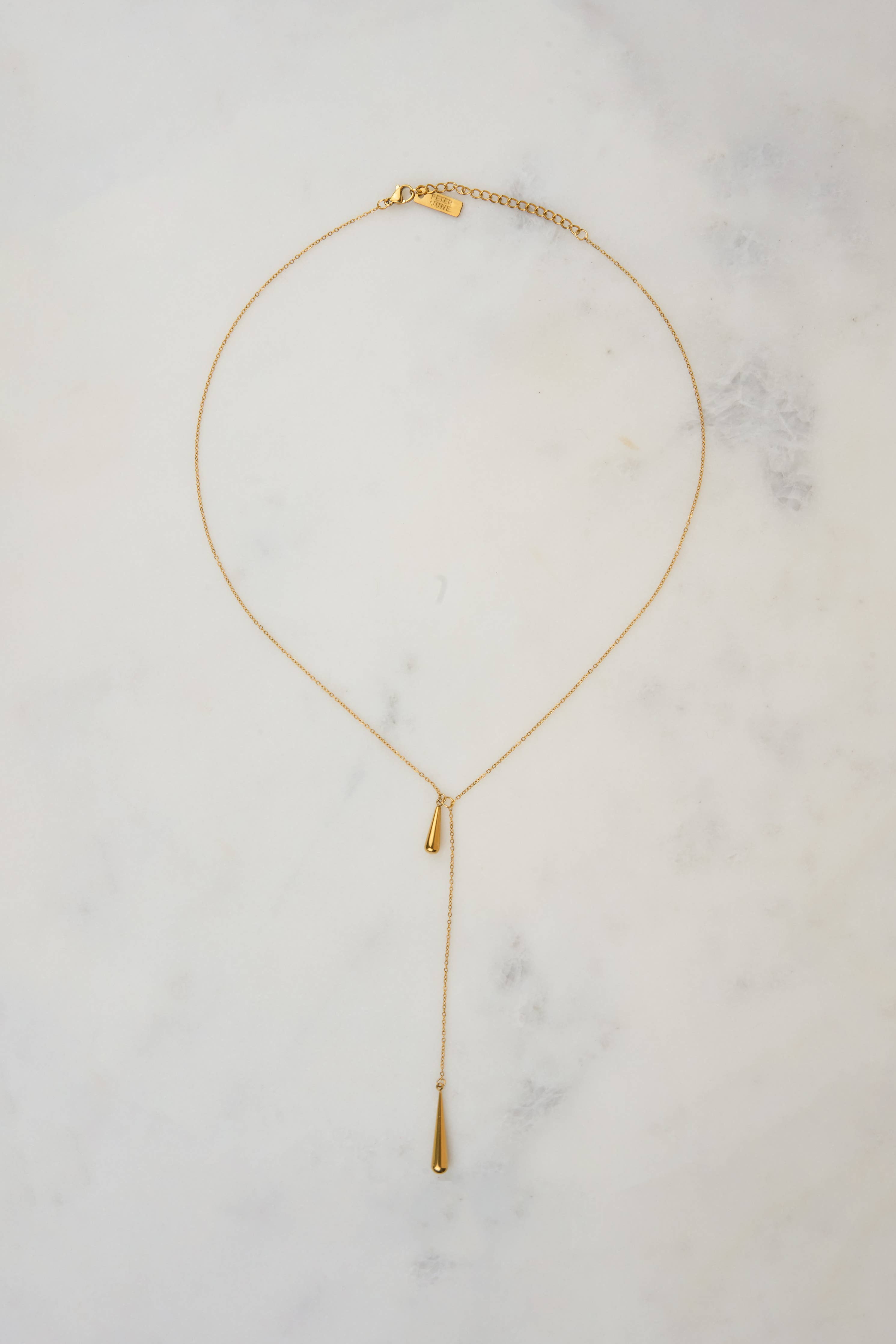 Tear Drop Threader Necklace