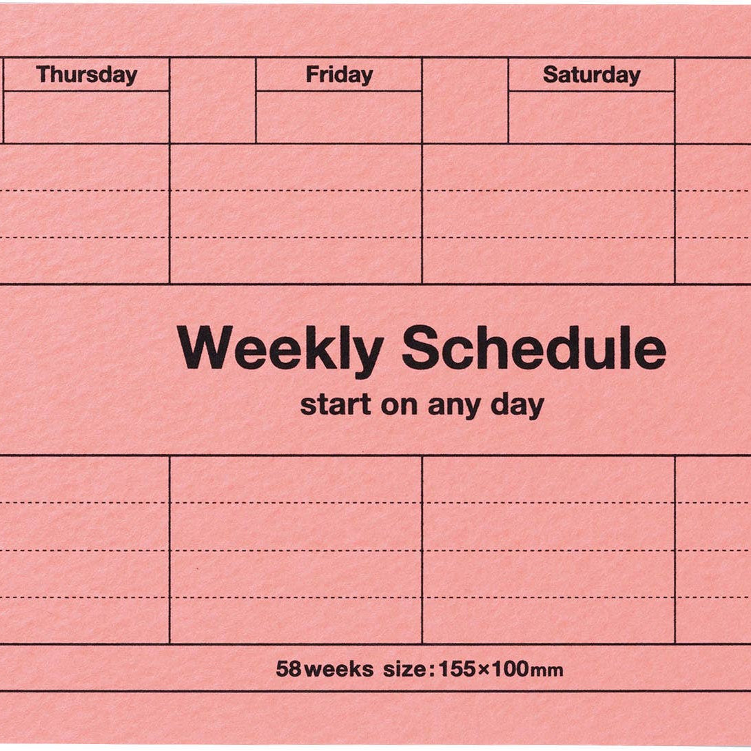 MARKS'S Inc. Dayfree Weekly Schedule