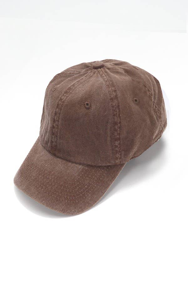 Brown baseball cap on a white background