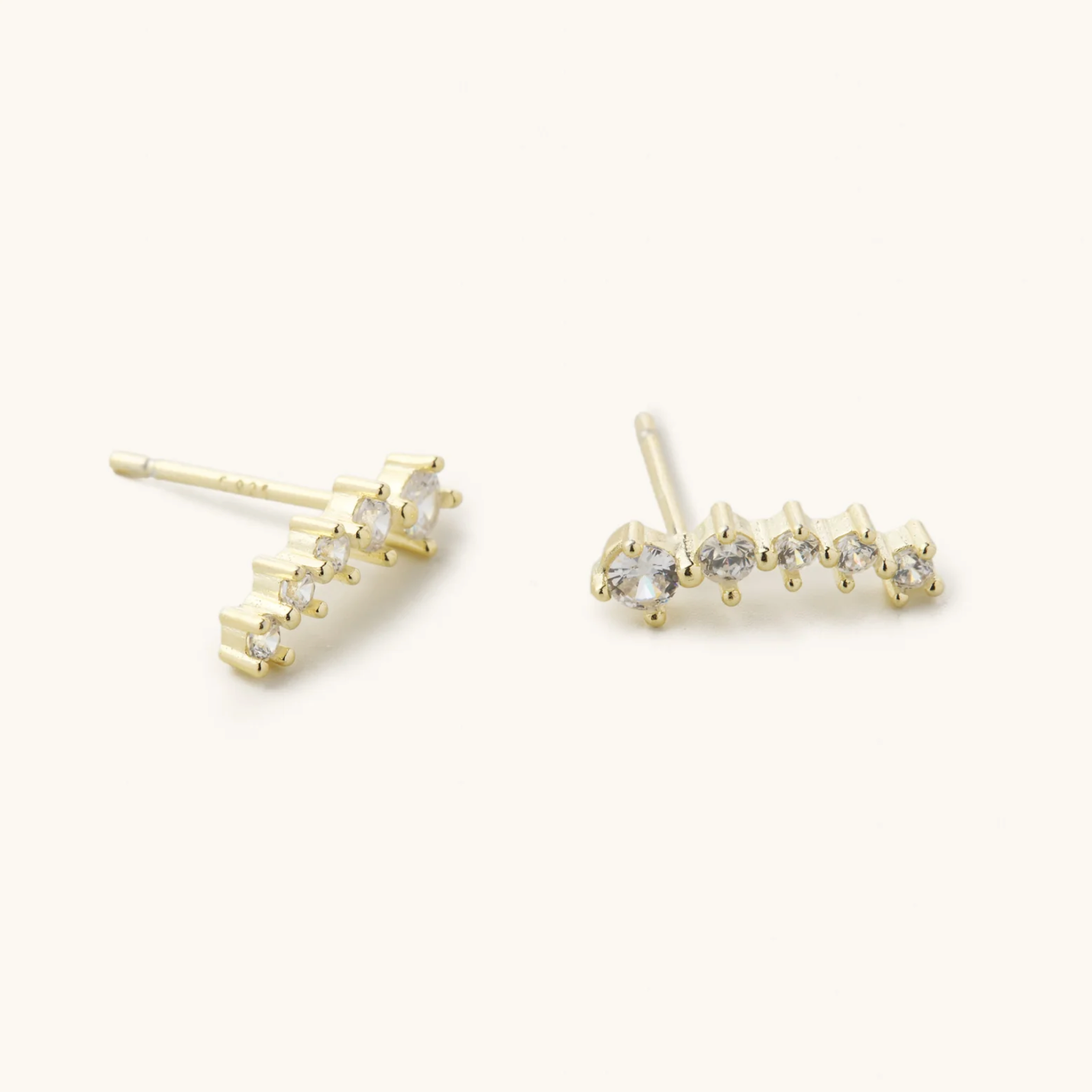 Tully Micro Bar Stud Earrings - FORM + CONTENT