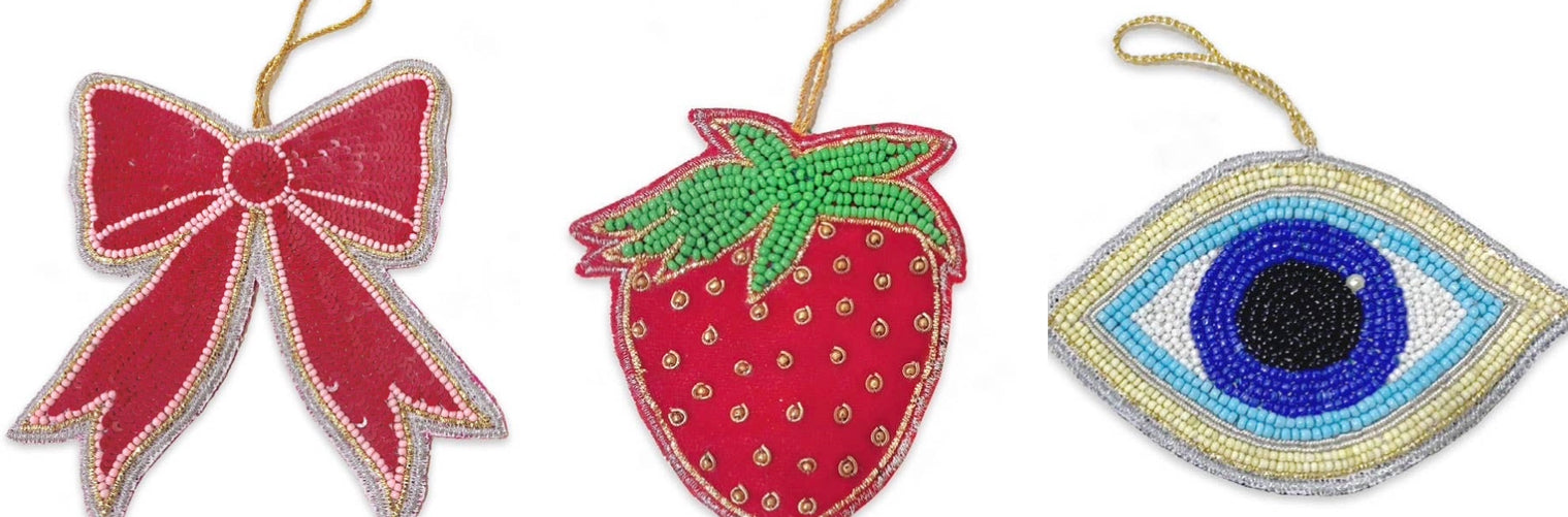 Celebrate the Holidays with Our Hand-Beaded Felt Ornaments