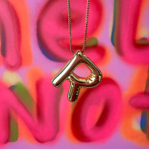 Quirky Balloon Initial Necklace