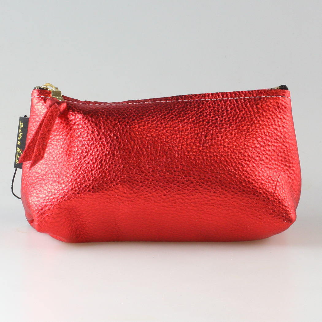 Metallic Makeup Clutch - red - FORM + CONTENT