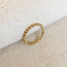 Gold Filled Beaded Band Ring - 18k Fill - FORM + CONTENT