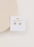 pave star stud earrings 