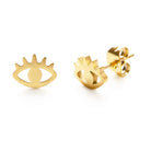 Gold Eye Stud Earrings - FORM + CONTENT