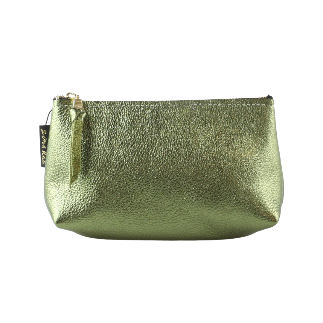 Metallic Makeup Clutch - green - FORM + CONTENT