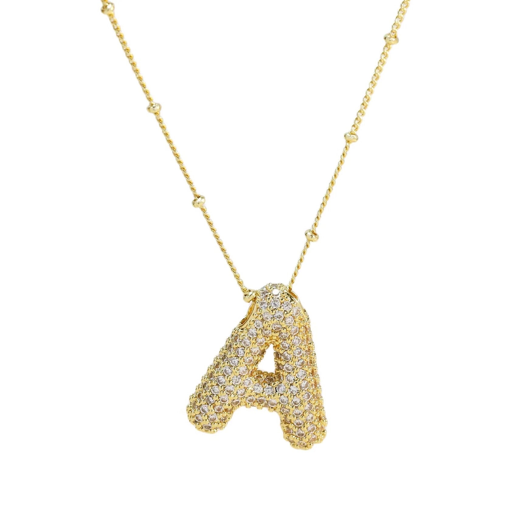 Gold Letter A Necklace | Personalized Initial Jewelry | FORM + CONTENT