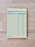 Library Card Notepad - FORM + CONTENT