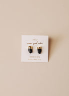 JaxKelly Gold Dip Obsidian Earrings block negative energy