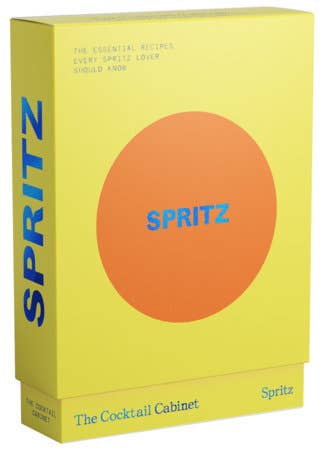 Yellow box with orange circle and 'Spritz' branding on a white background