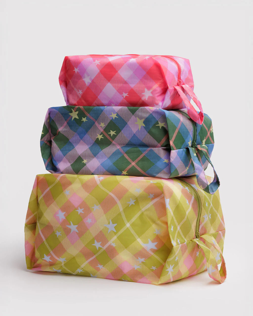 3D Zip Star Plaid Set