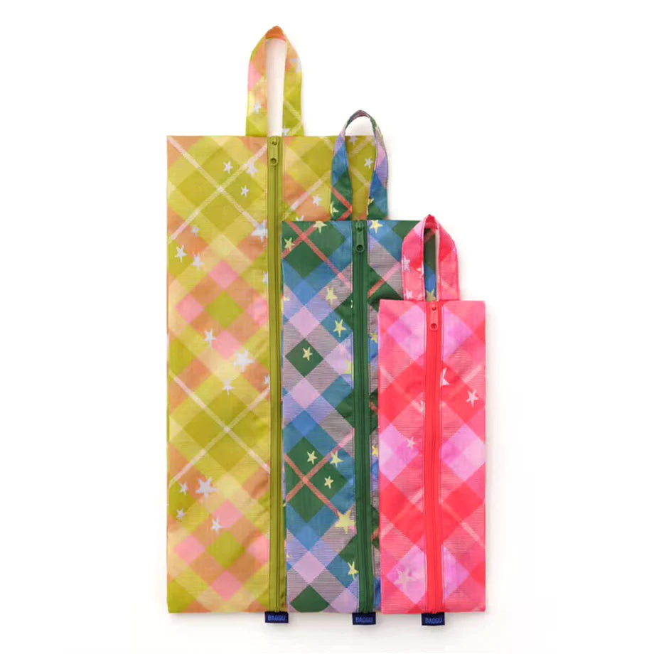 3D Zip Star Plaid Set b