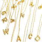 Initial Balloon Bubble 18K Gold Necklace: B / Gold Filled - FORM + CONTENT