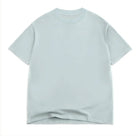 vintage, washed, blue, oversized, box, tee t-shirt on white background  