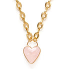 amano studio close up Roma gold chain rose quartz heart necklace