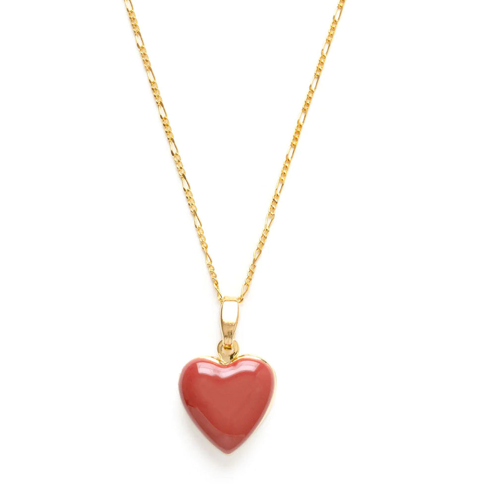 Small Heart Locket Pendant Necklace - FORM + CONTENT