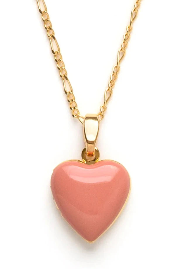 Large Heart Locket Pendant Necklace - FORM + CONTENT