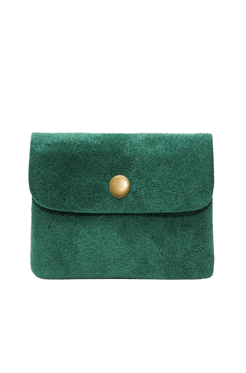 Rough Luce Leather Wallet Vert