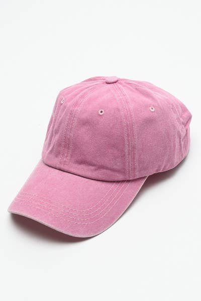 Pink baseball cap on a white background