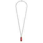 red working swan harmonica necklace