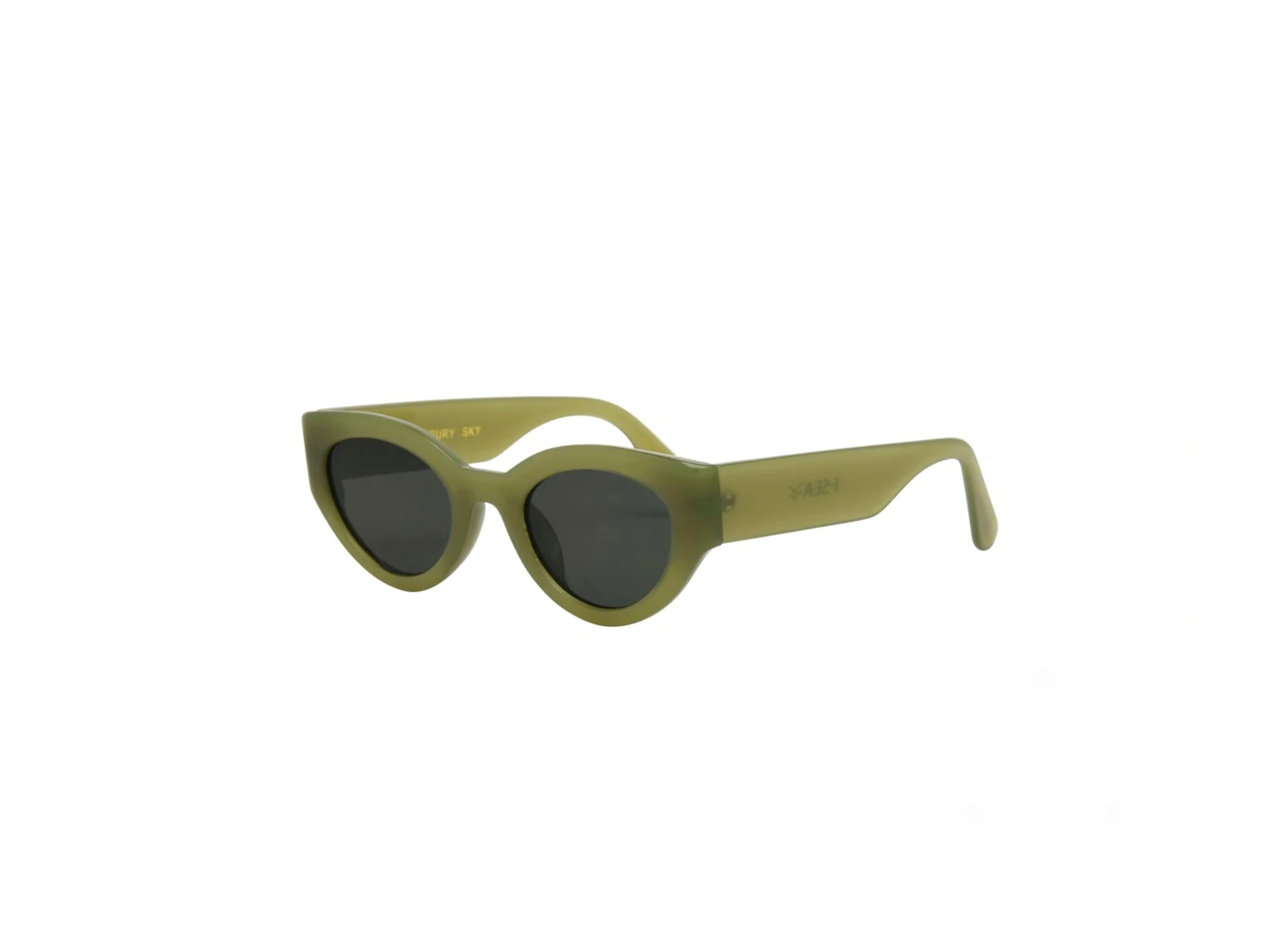 Moss green sunglasses with Smokey polarized lens