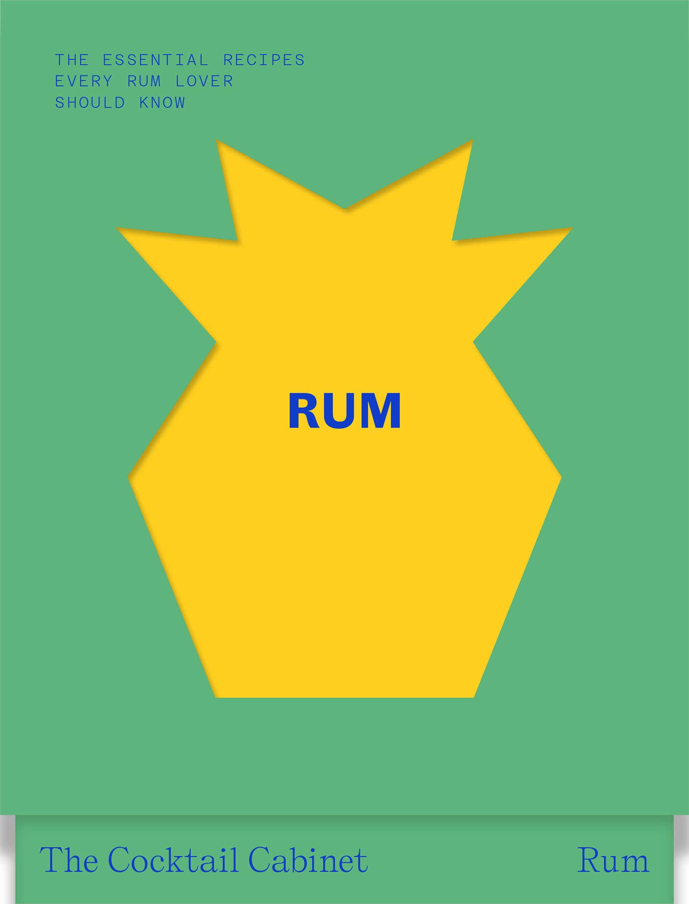 Book cover with a yellow pineapple-shaped object labeled 'Rum' on a green background