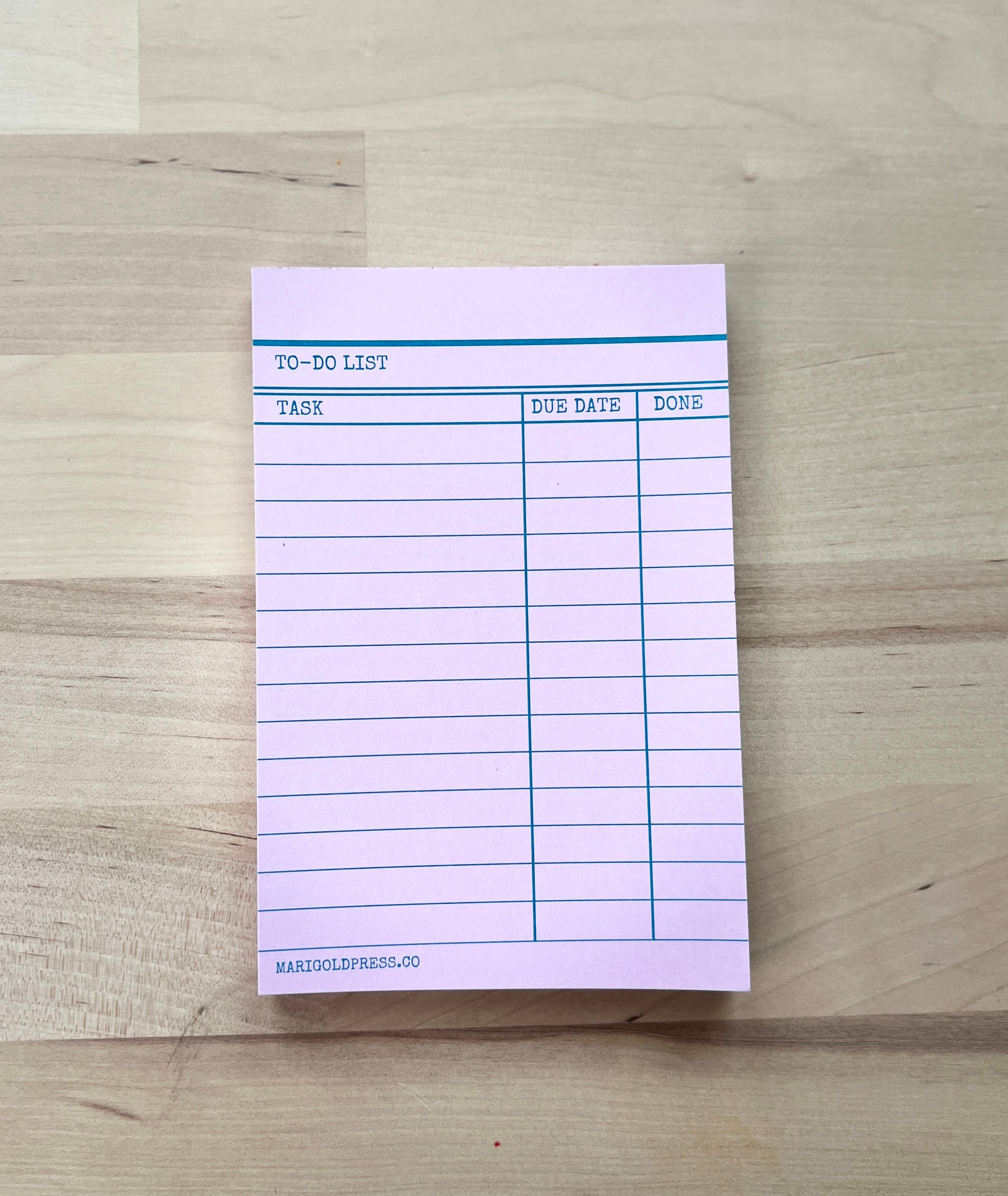 Library Card Notepad - FORM + CONTENT