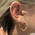 Nikki Smith - 14k Gold Wren Gold Hoop Earrings - FORM + CONTENT