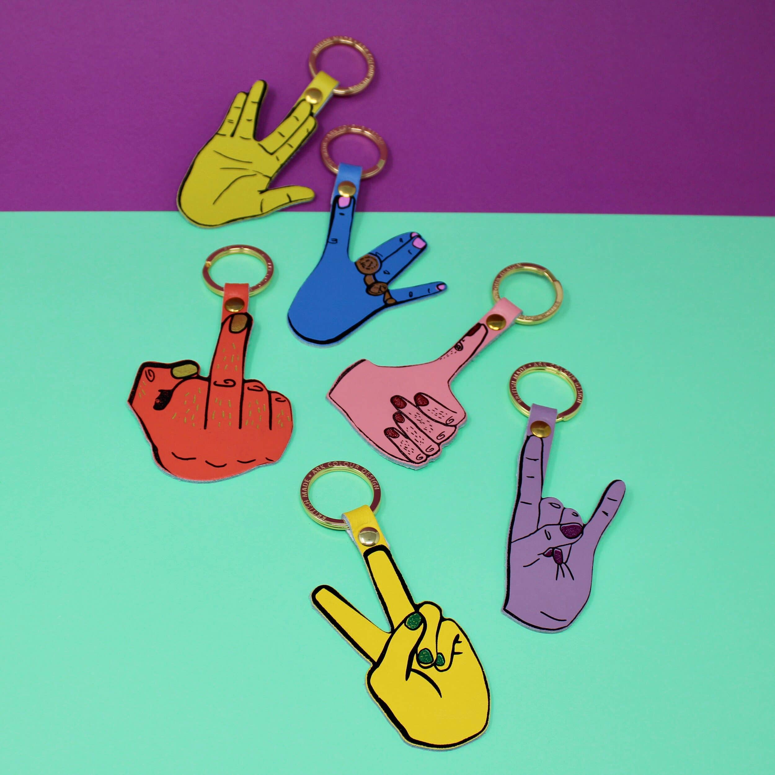 Leather Thumbs Up Keychain - FORM + CONTENT