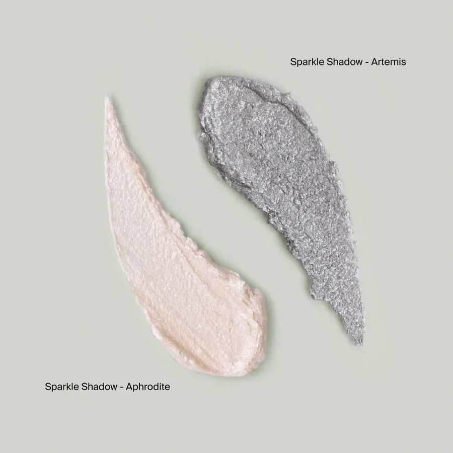 Swatches of two cream eyeshadow shades on a clean background.