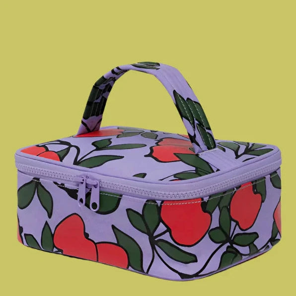 Cosmetic bag with Red Apple pattern - Small Cosmetic Case