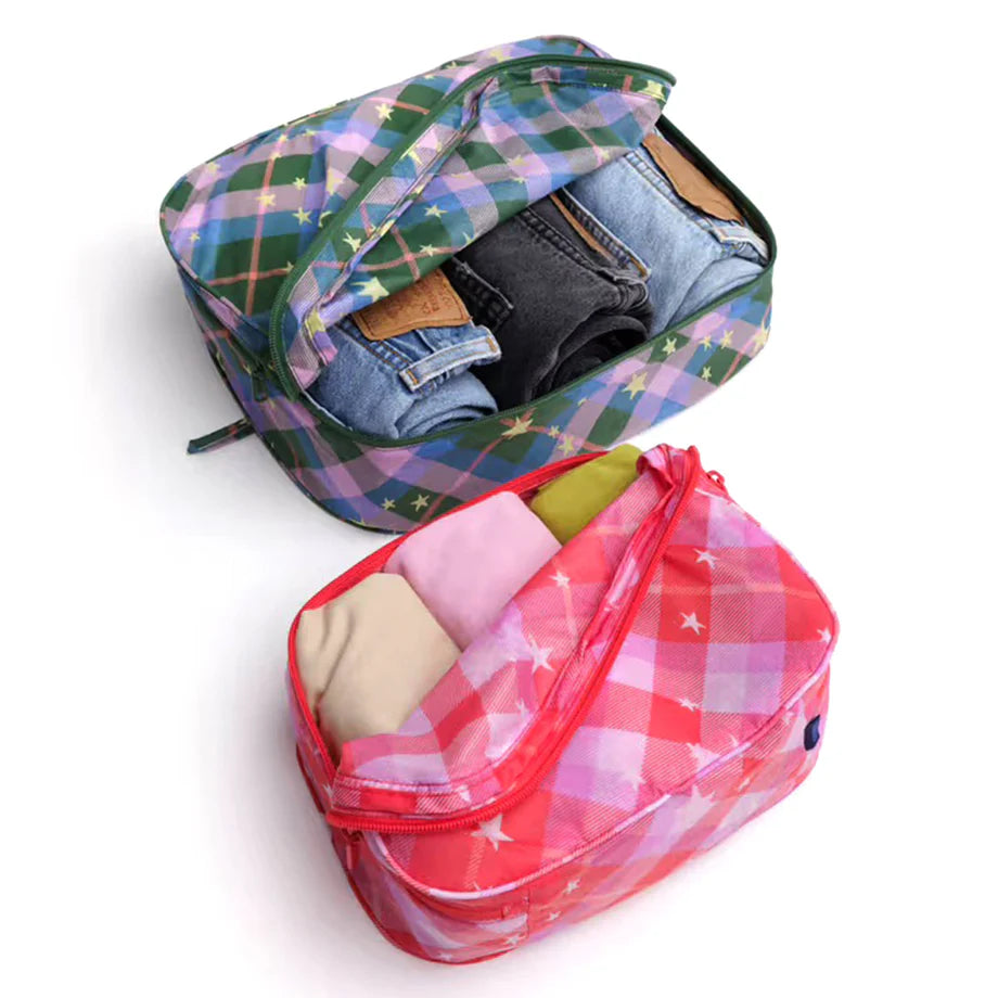 BAGGU Packing Cube Set in Star Plaid c