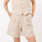 Coraline Woven Pleated Shorts - FORM + CONTENT