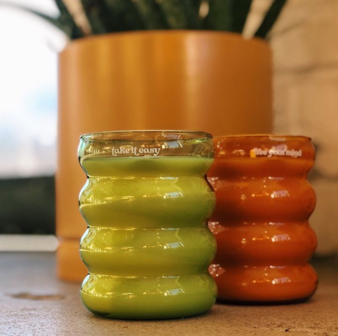 Green Wiggle - Hand Poured Candle - FORM + CONTENT